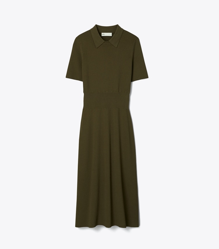 Tory Burch designer dresses Viscose Sweater Dress in Dark Rich Earth front