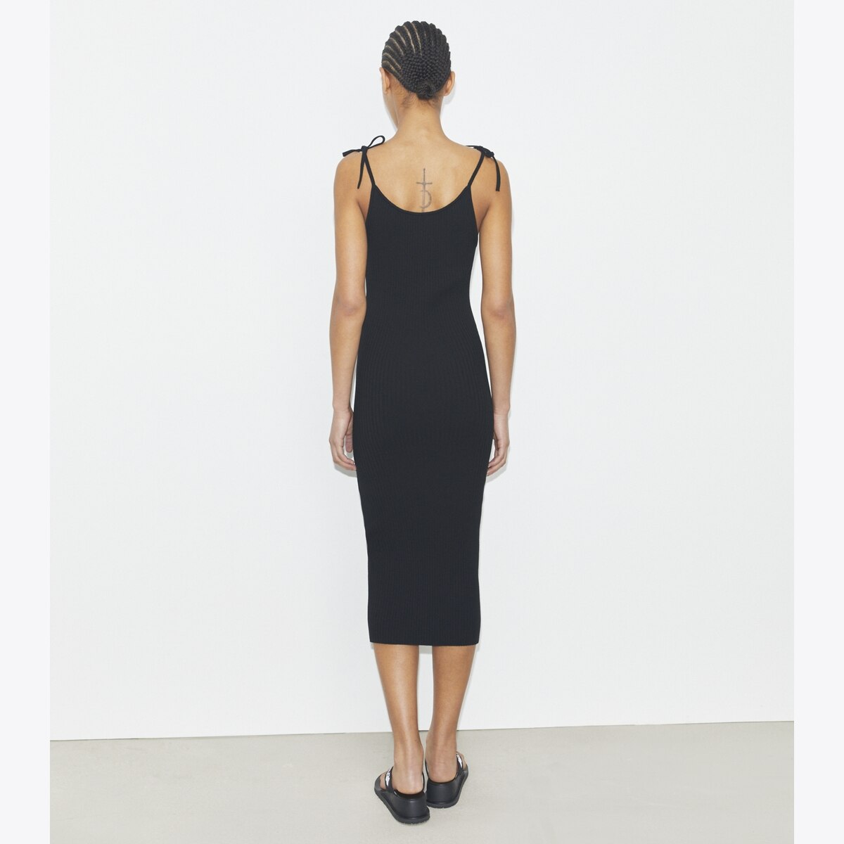 ワンピース Tory Burch FW25 Black viscose blend dress (170760 001) Viscose Tank Dress: Women's Designer Dresses | Tory Sport