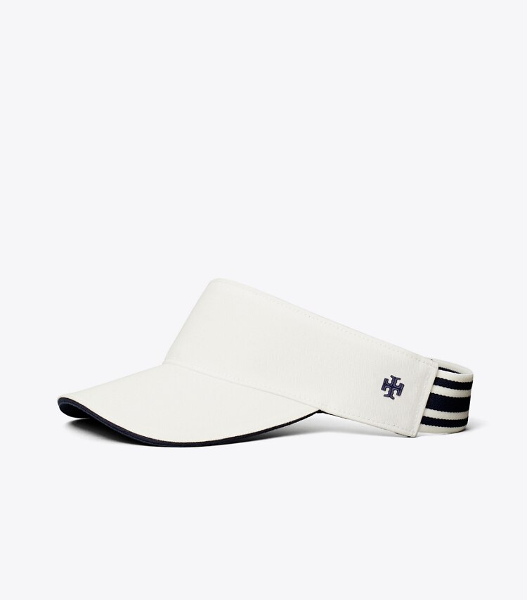 Tory Sport designer chapeaux Visière Performance in Snow White angle
