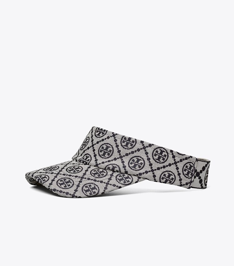 Tory Burch designer chapeaux Visière T Monogram in Tory Navy front