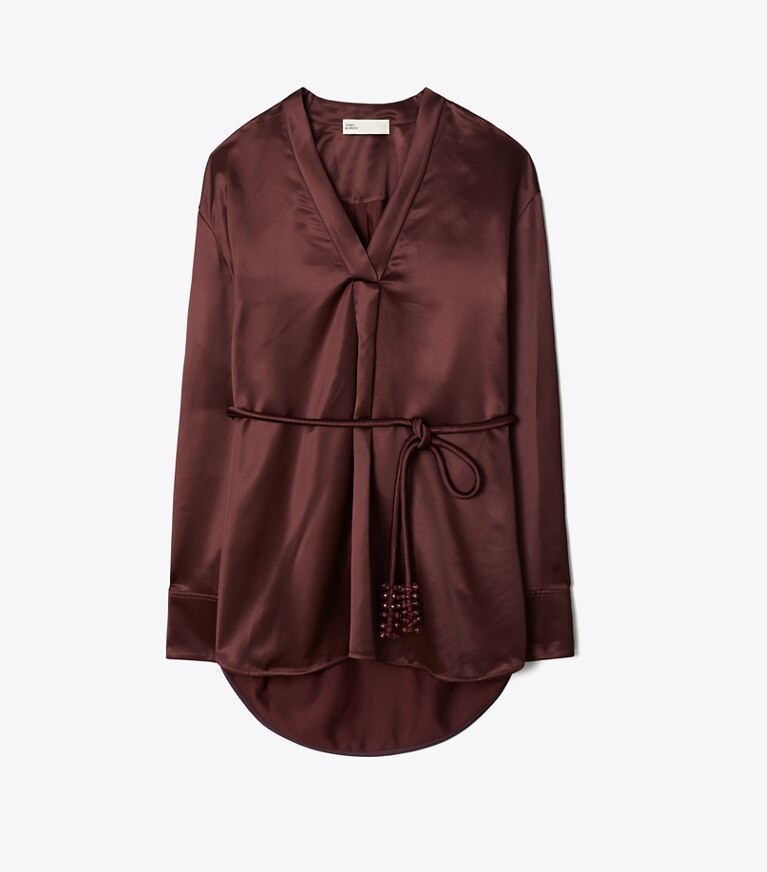 Tory Burch designer oberteile Viskosetop in Merlot front