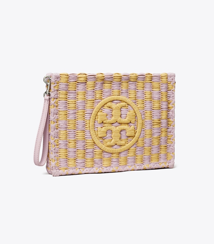 Tory Burch designer wristlets Von Hand gehäkelte Ella Clutch in Pale Purple angle