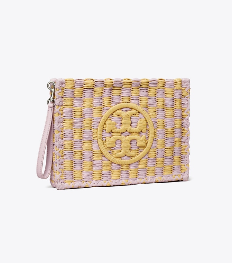Tory Burch designer wristlets Von Hand gehäkelte Ella Clutch in Pale Purple angle