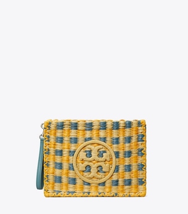 Tory Burch designer wristlets Von Hand gehäkelte Ella Clutch in Deep Turquoise front