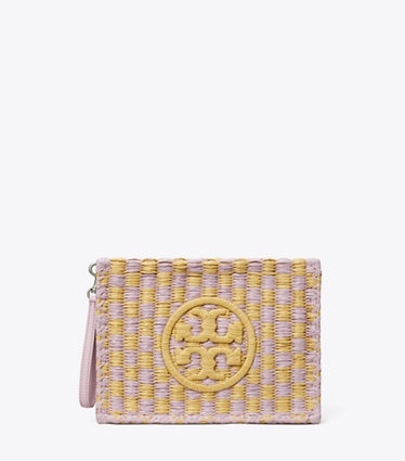 Tory Burch designer wristlets Von Hand gehäkelte Ella Clutch in Pale Purple front