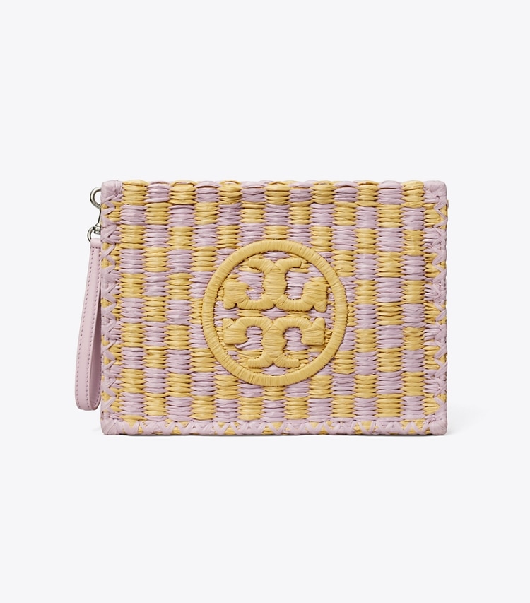 Tory Burch designer wristlets Von Hand gehäkelte Ella Clutch in Pale Purple front