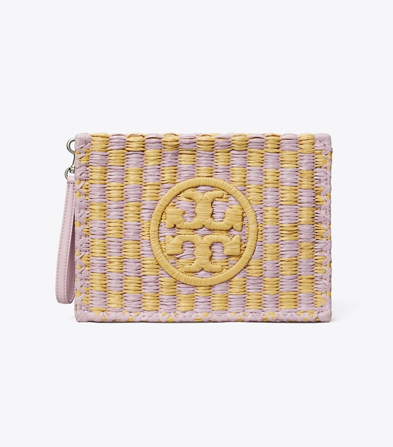 Tory Burch designer wristlets Von Hand gehäkelte Ella Clutch in Pale Purple angle