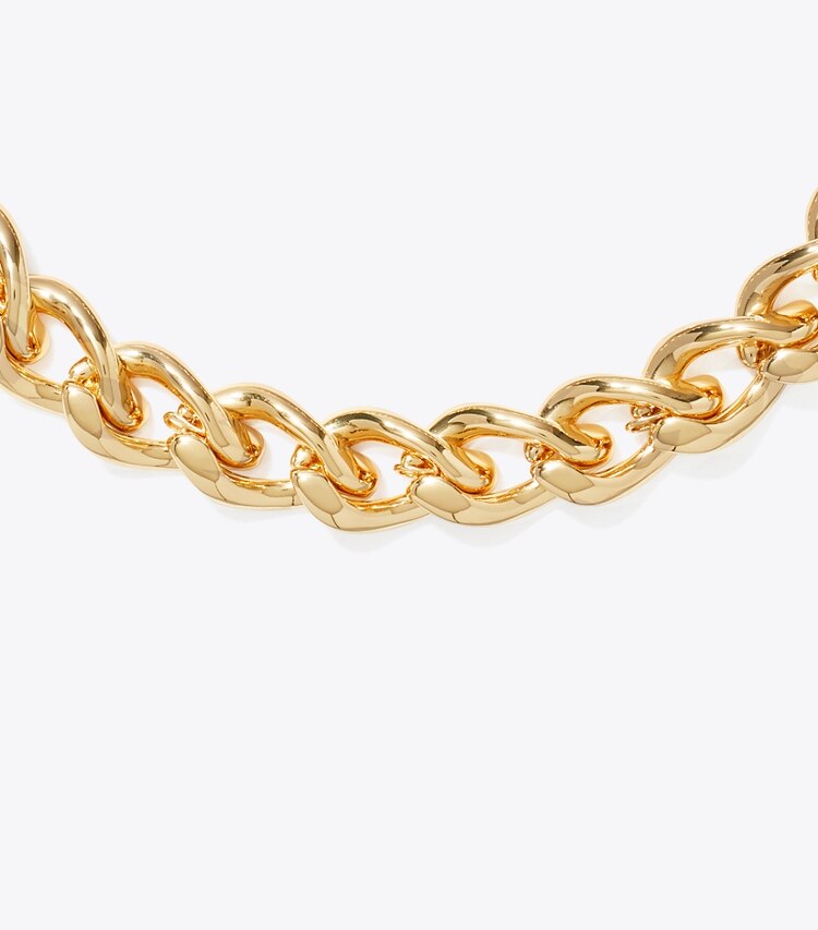 Tory Burch designer halsketten Wünschelruten-Halskette in Tory Gold detail