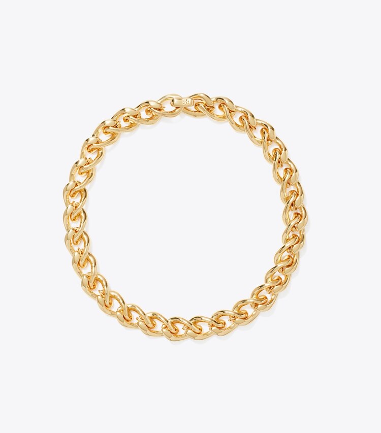 Tory Burch designer halsketten Wünschelruten-Halskette in Tory Gold front