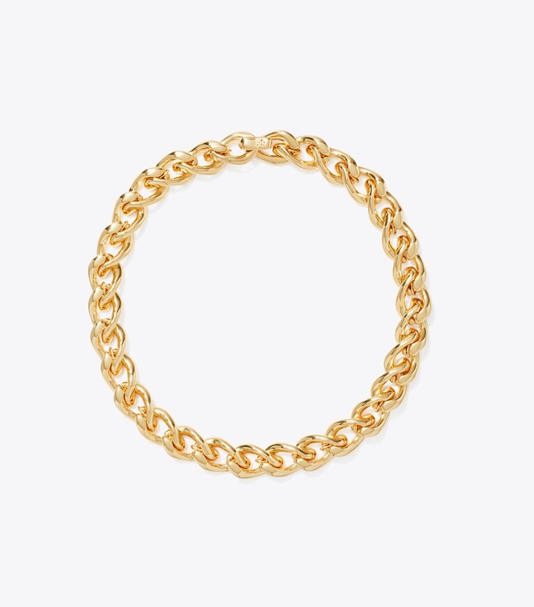 Tory Burch designer halsketten Wünschelruten-Halskette in Tory Gold front