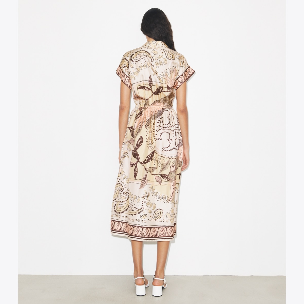 WAISTED SILK SHIRTDRESS - thumbnail 3