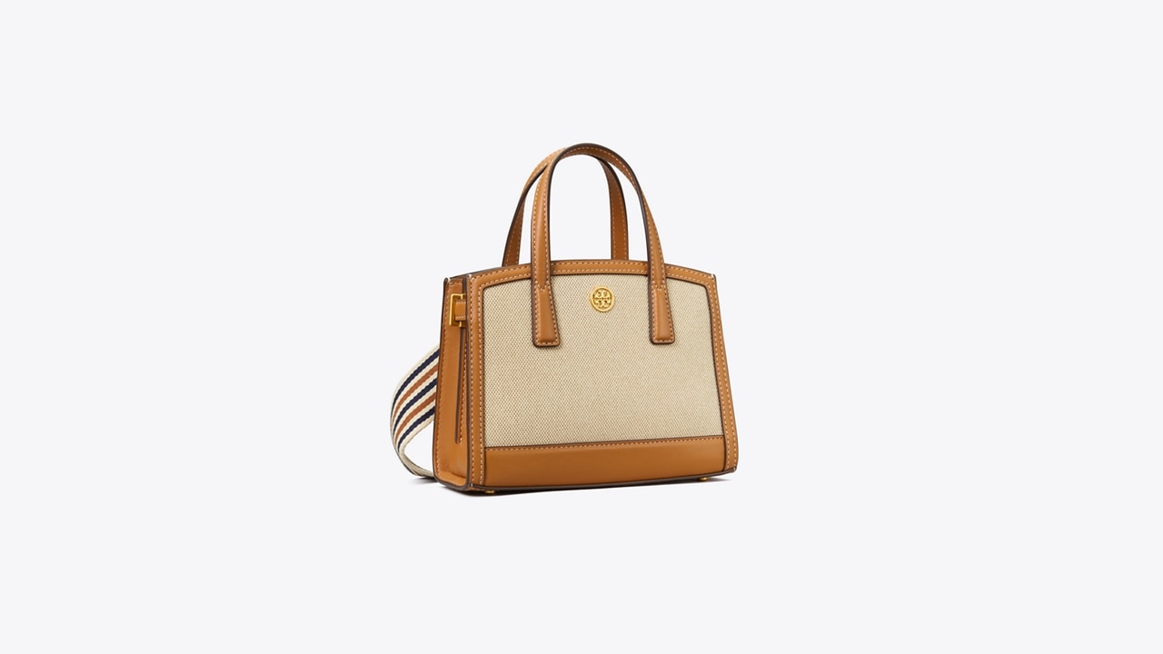 Small walker leather satchel tory burch hot sale