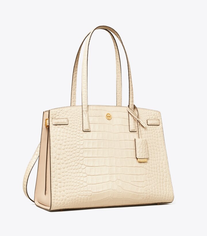 tory burch walker embossed small satchel