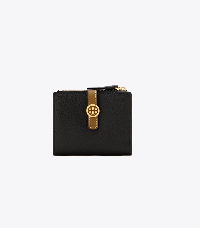 Tory Burch designer wallets Walker Mini Wallet in Black angle