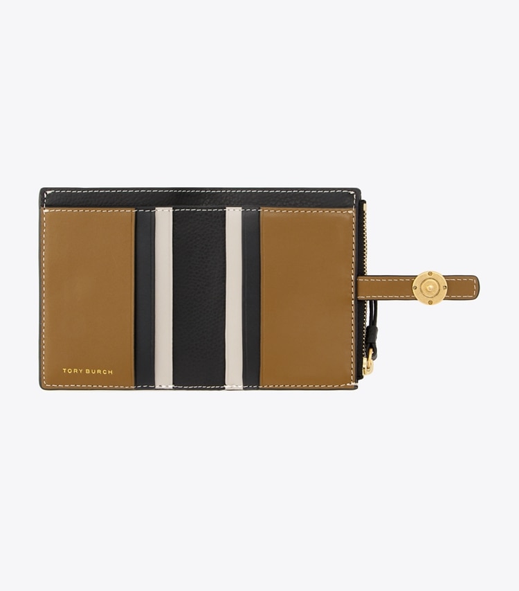 Tory Burch designer wallets Walker Mini Wallet in Black overhead