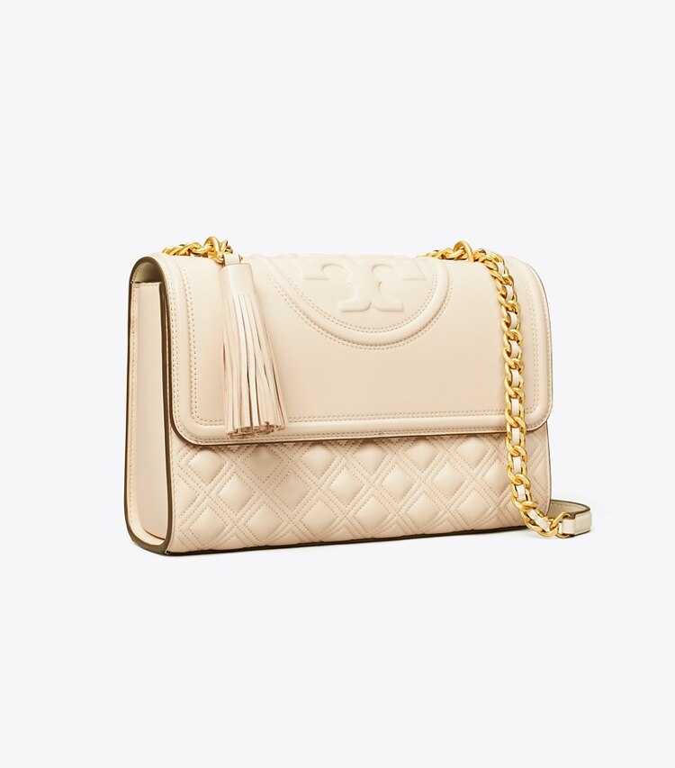 Tory Burch designer schultertaschen Wandelbare Fleming Schultertasche in New Cream angle