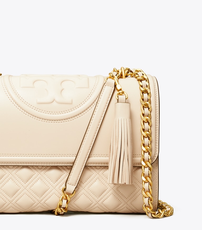Tory Burch designer schultertaschen Wandelbare Fleming Schultertasche in New Cream angle