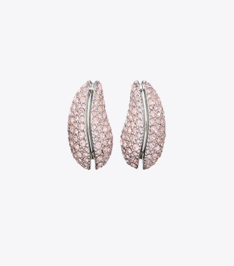 Tory Burch designer earrings Wave Earring in Vintage Rose detail