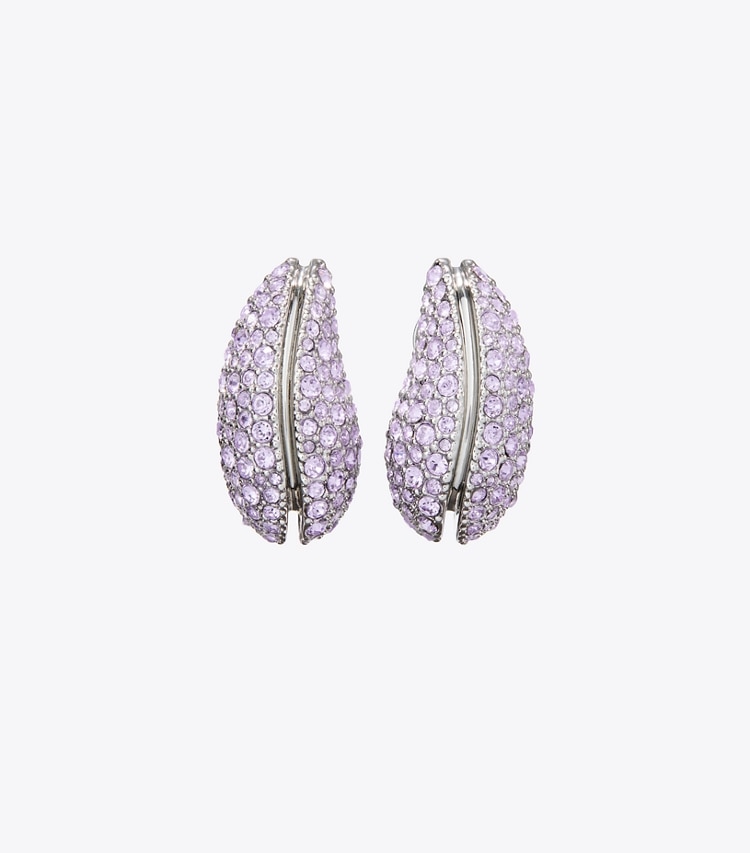 Tory Burch designer earrings Wave Earring in Purple detail
