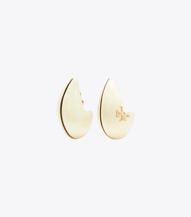 Tory Burch designer earrings Wave Earring in Ivory front