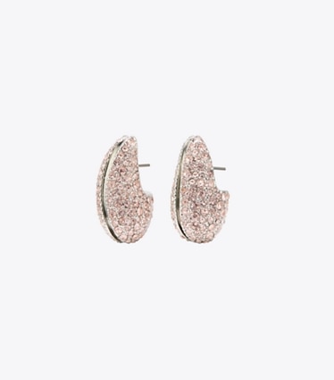 Tory Burch designer earrings Wave Earring in Vintage Rose front