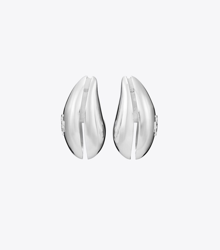 Tory Burch designer ohrringe Wave Ohrring in Light Silver detail