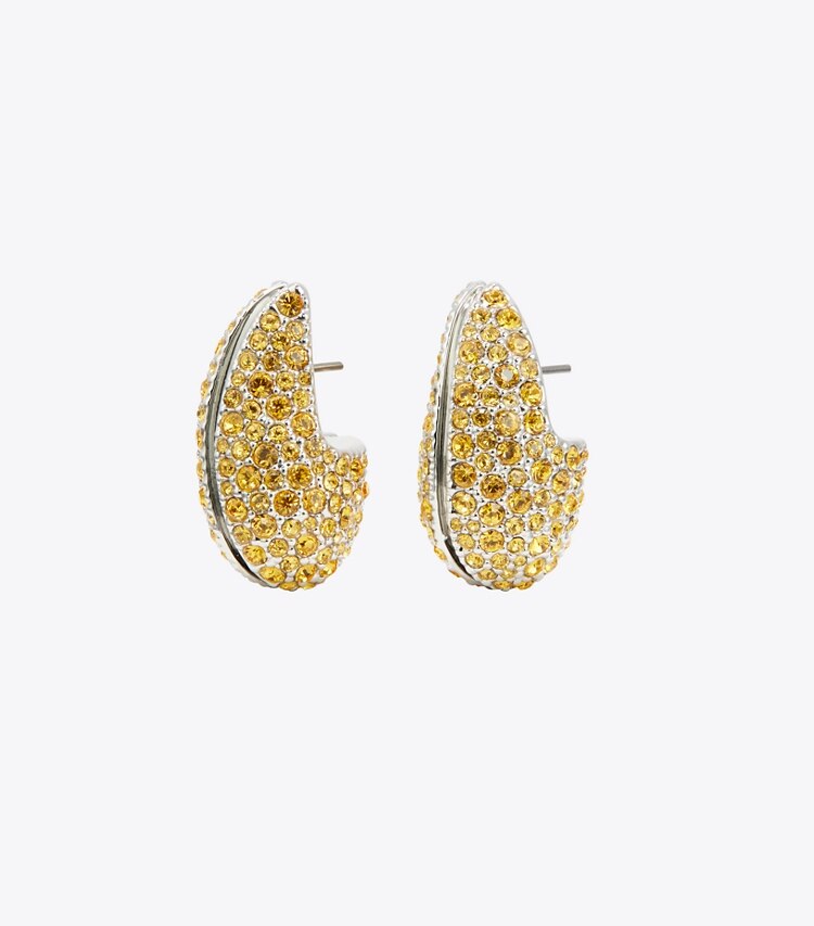 Tory Burch designer ohrringe Wave Ohrring in Light Topaz front