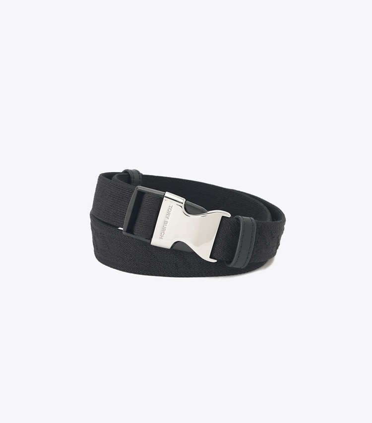 Tory Burch designer belts Webbing Belt in Black front