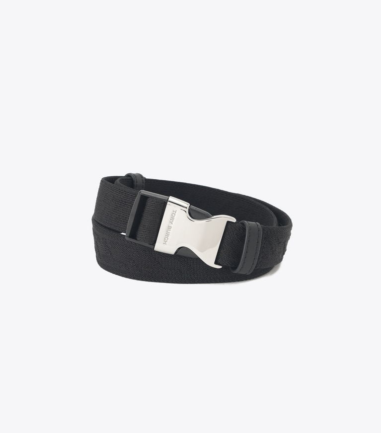Tory Burch designer belts Webbing Belt in Black front