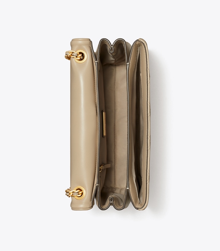 Tory Burch designer schultertaschen Weiche, wandelbare Fleming Schultertasche in Fresh Clay angle