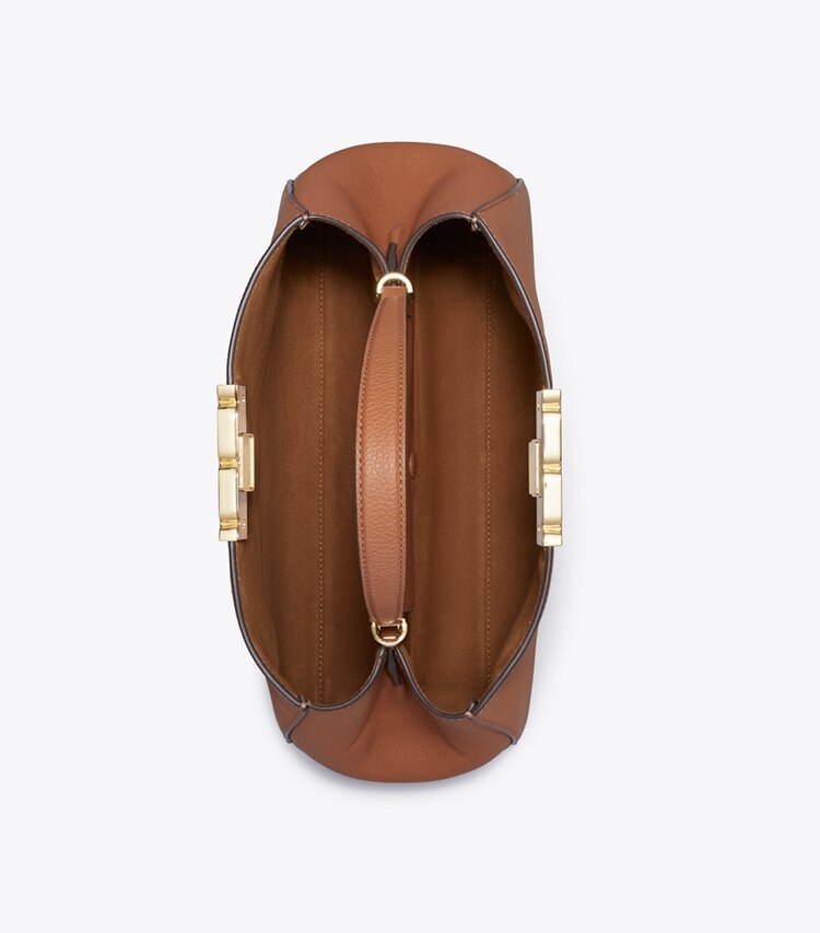 Tory Burch designer henkeltaschen Weiche Eleanor Henkeltasche in Aged Tan von oben