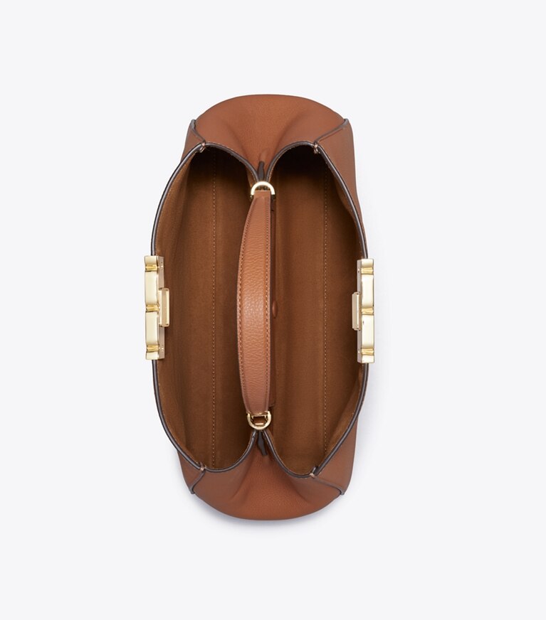 Tory Burch designer henkeltaschen Weiche Eleanor Henkeltasche in Aged Tan von oben