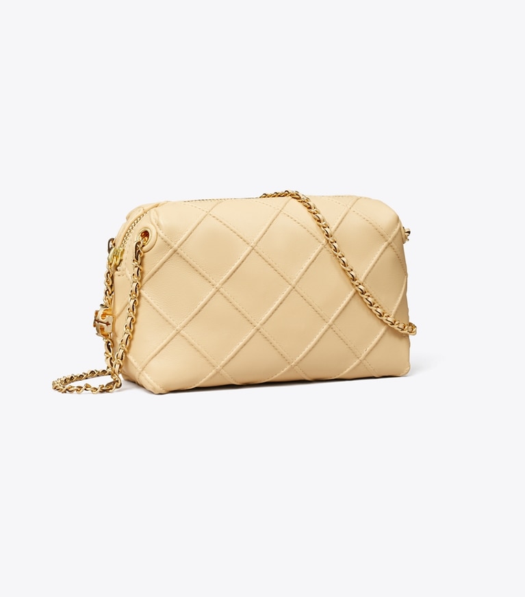 Tory Burch designer crossbody bags Weiche Fleming Crossbody Bag in Vanilla Soft Serve angle