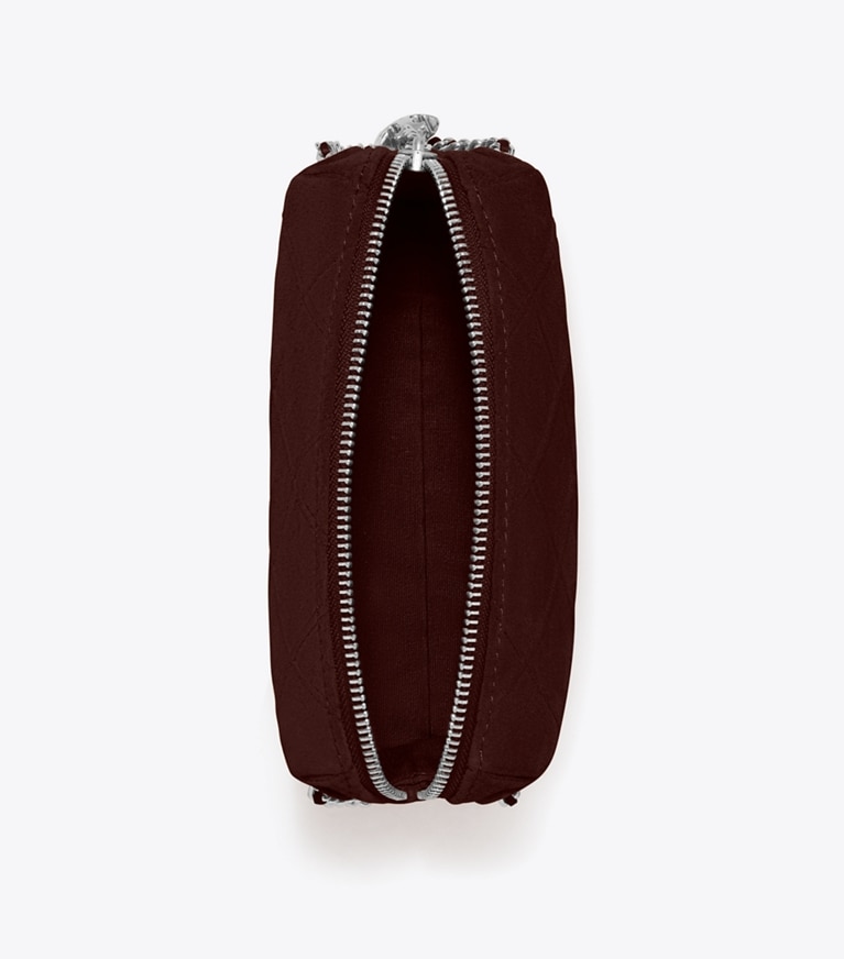 Tory Burch designer crossbody bags Weiche Fleming Crossbody Bag aus Wildleder in Licorice von oben