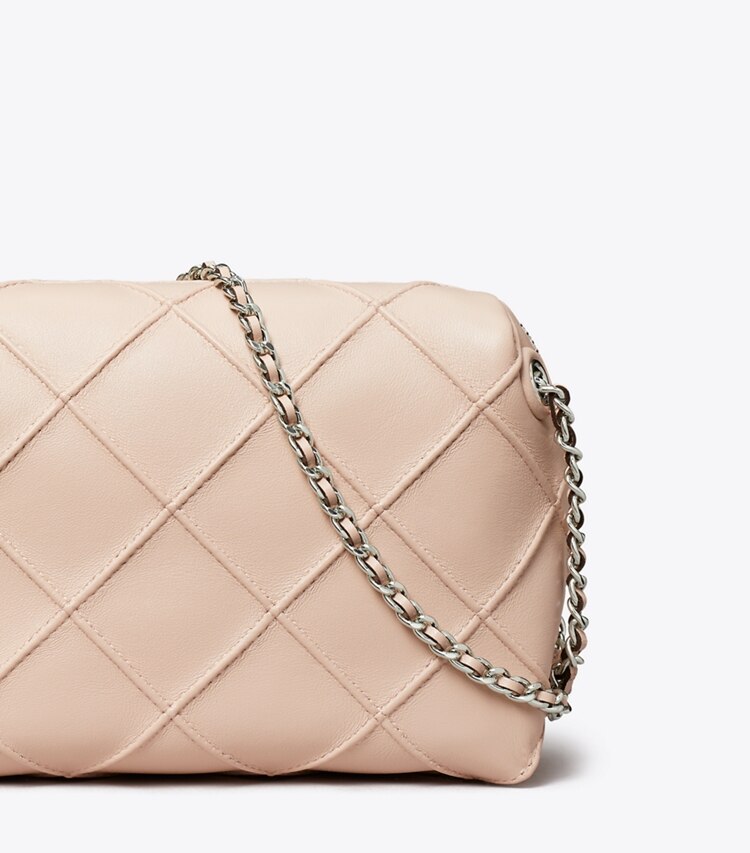 Tory Burch designer crossbody bags Weiche Fleming Crossbody Bag in Soft Pink detail