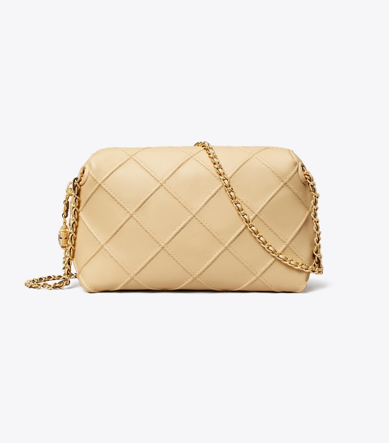 Tory Burch designer crossbody bags Weiche Fleming Crossbody Bag in Vanilla Soft Serve angle