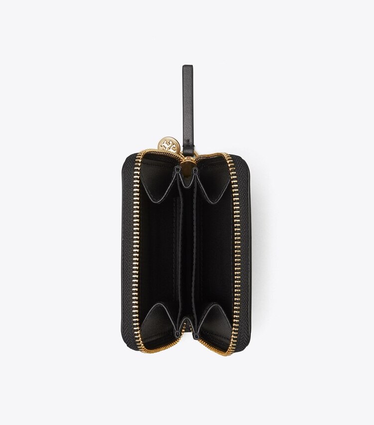 Tory Burch designer geldbörsen Weiche Fleming Mini Geldbörse in Black von oben
