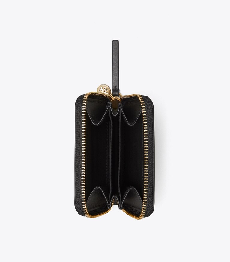 Tory Burch designer geldbörsen Weiche Fleming Mini Geldbörse in Black angle