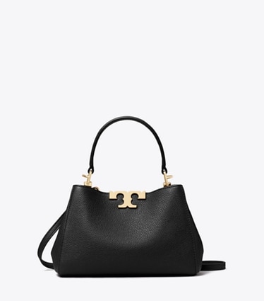 Tory Burch designer crossbody bags Weiche Mini Eleanor Henkeltasche in Black / GOLD front