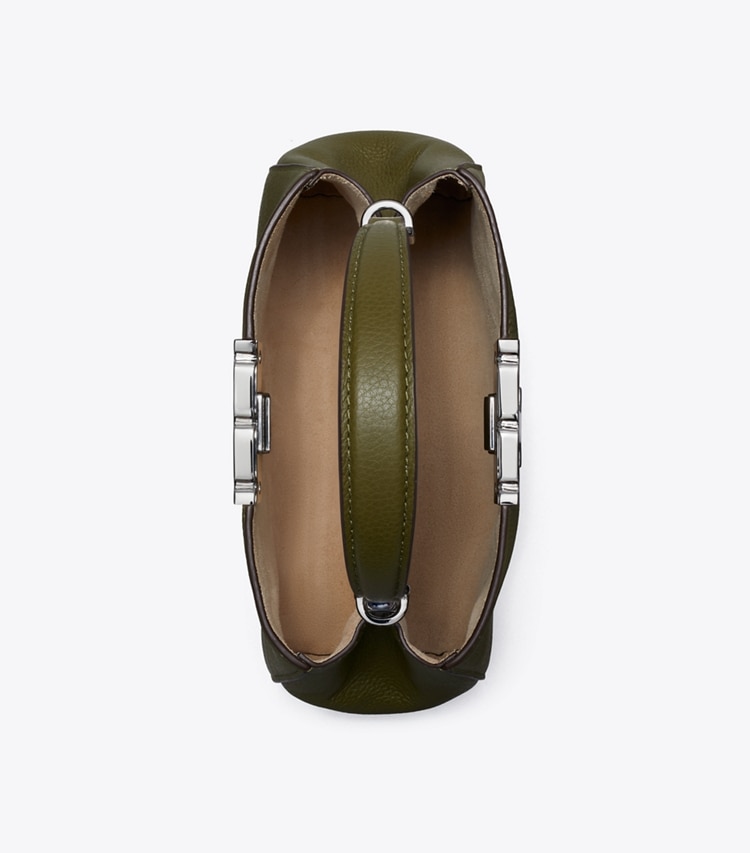 Tory Burch designer crossbody bags Weiche Mini Eleanor Henkeltasche in Dark Olive von oben