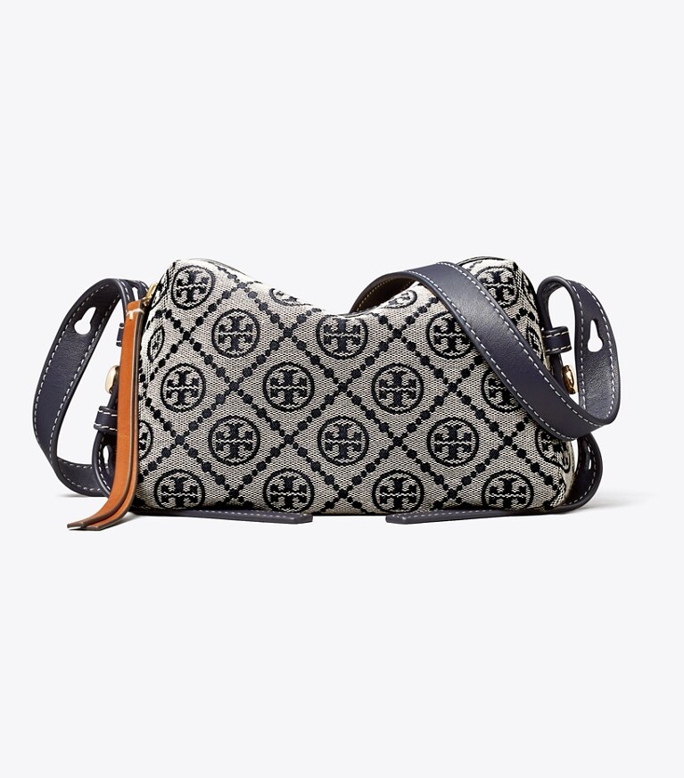 Tory Burch designer crossbody bags Weiche Romy Crossbody Bag mit T-Monogramm in Tory Navy front