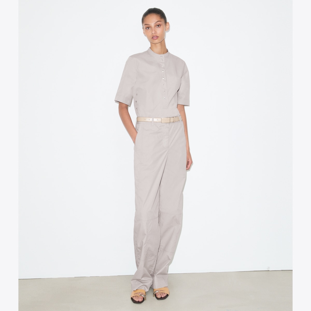 WIDE-LEG COTTON PANT - thumbnail 2