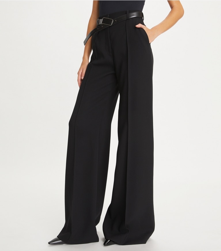 Black High Designer Pants for Women