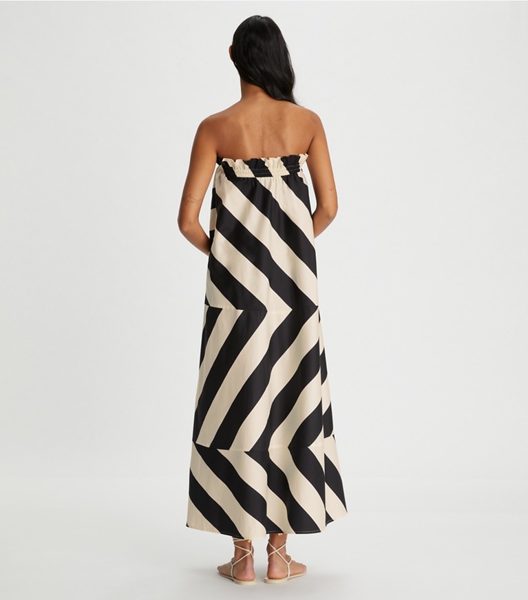 Tory Burch designer coverups Wide Stripe Long Dress in Wide Summer Stripe front