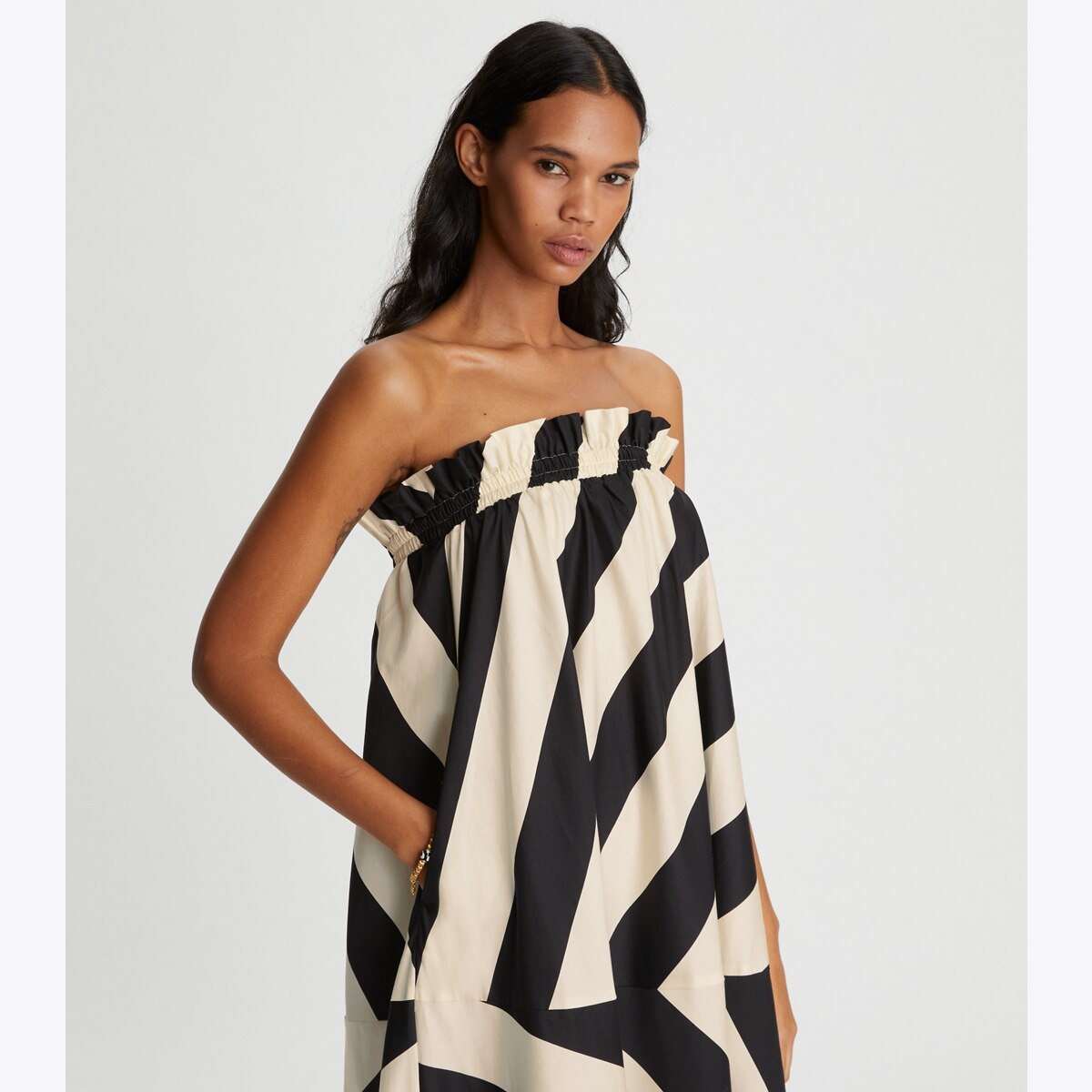 Wide Stripe Long Dress: Women's Designer Coverups | Tory Burch Wide Stripe Long Dress: Women's Designer Coverups | Tory Burch