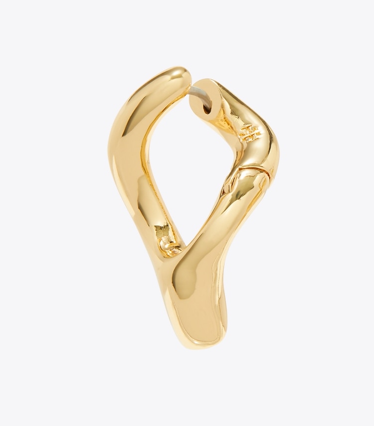 Tory Burch designer earrings Wishbone Earring in Tory Gold detail