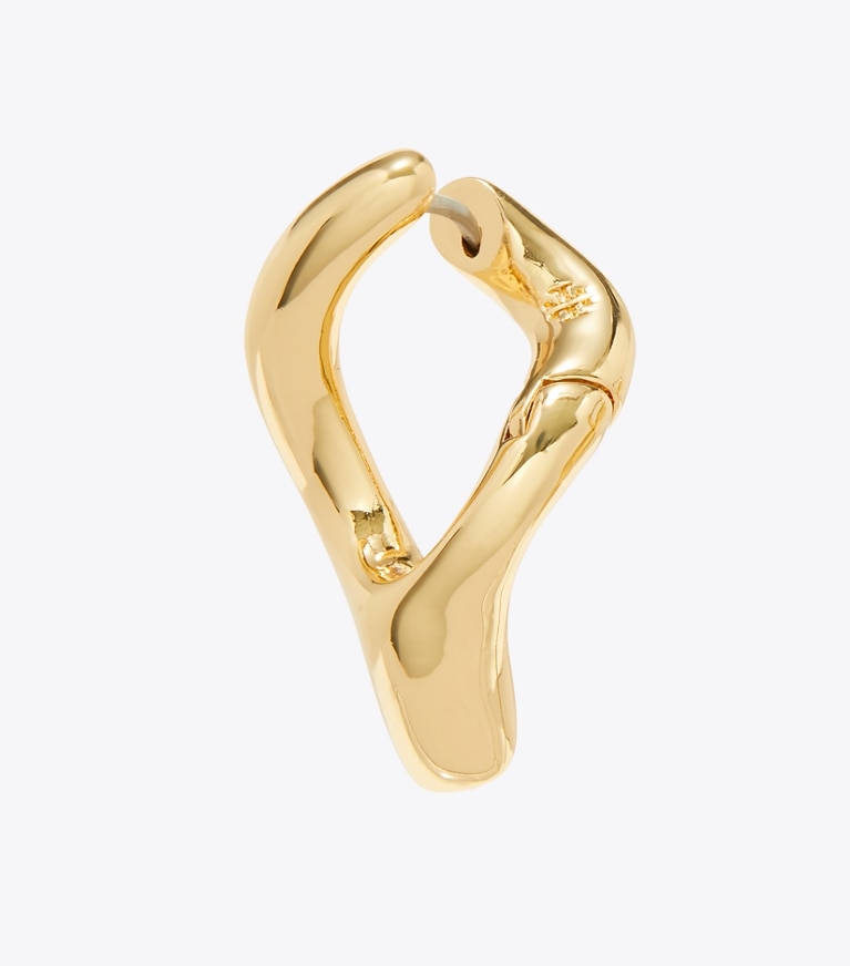 Tory Burch designer earrings Wishbone Earring in Tory Gold front