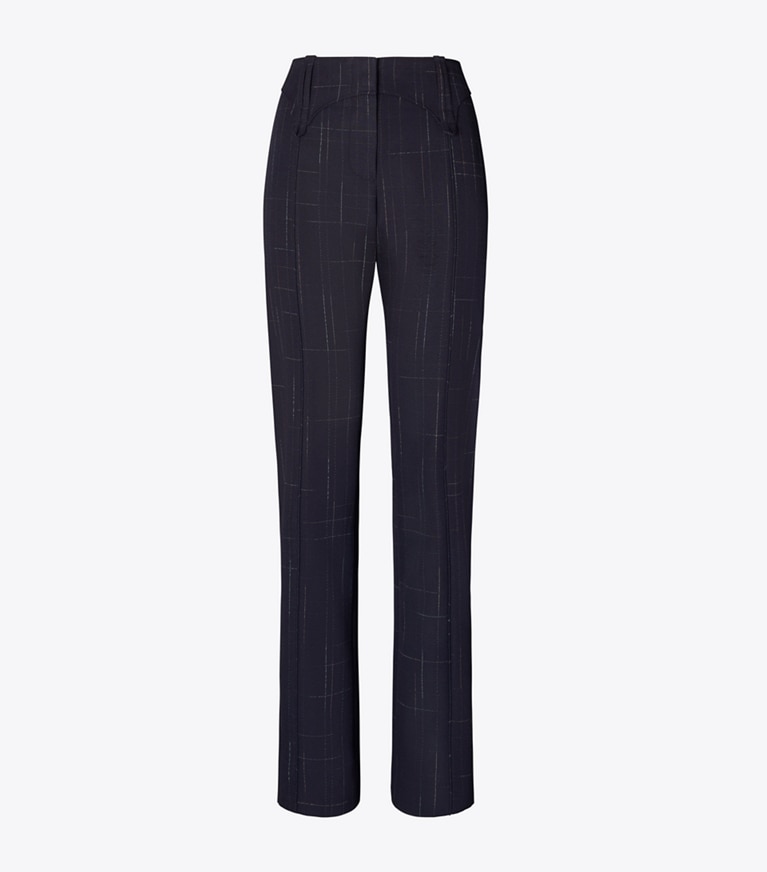Tory Burch designer unterteile Wollhose in Dark Navy / Copper front