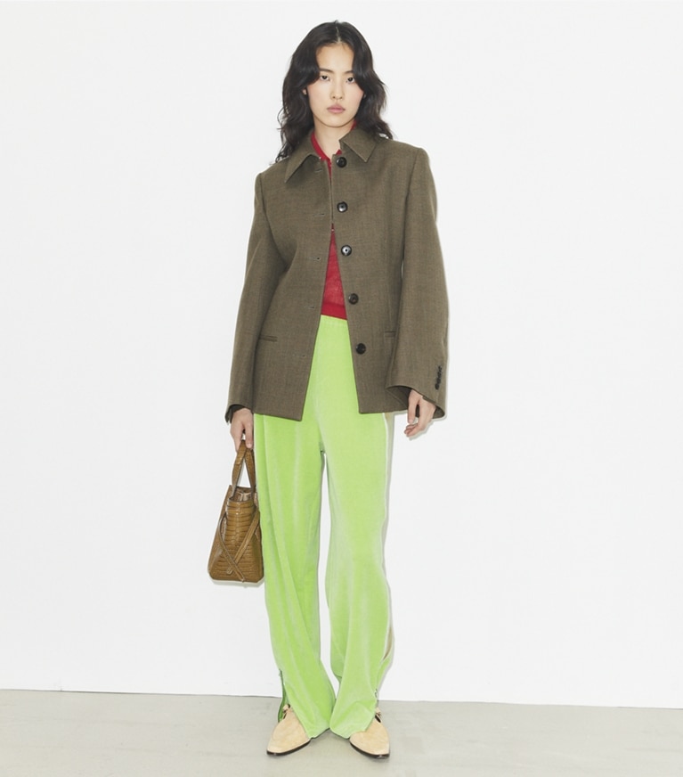 Tory Burch designer jacken Wolljacke in Brown front