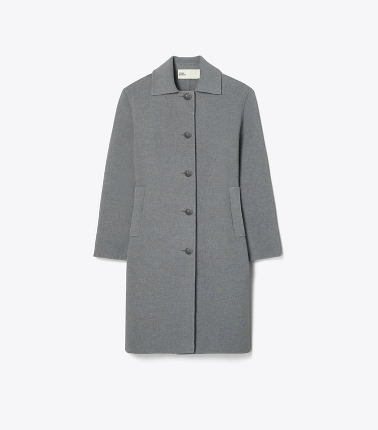 Tory Burch designer mäntel Wollmantel in Flecked Gray front